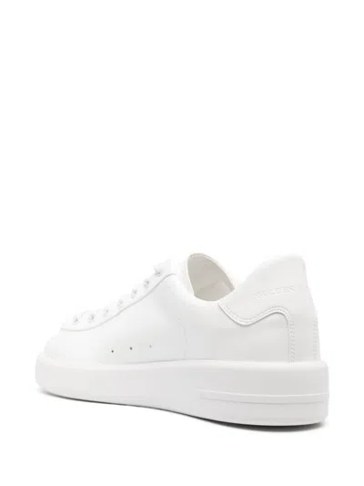 Golden Goose White Stardan Leather Sneakers With Star Motif In White