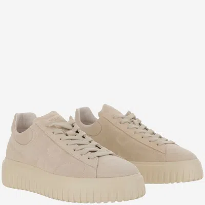 Hogan Low Top Platform Sole Sneakers In Neutral