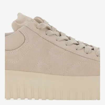 Hogan Low Top Platform Sole Sneakers In Neutral