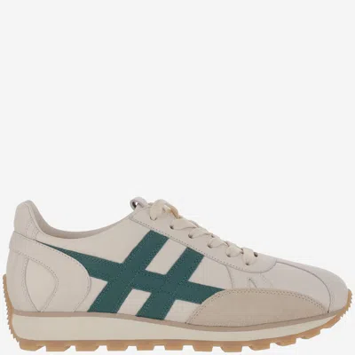 Hogan Leather Lace-up Trainers In Neutral