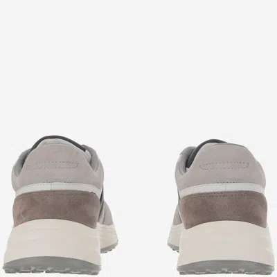 Hogan Round Toe Rubber Sole Panelled Design Sneakers In Gray
