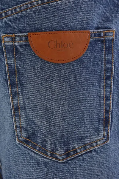 Chloé Chloe Denim Bermuda Shorts In Blue