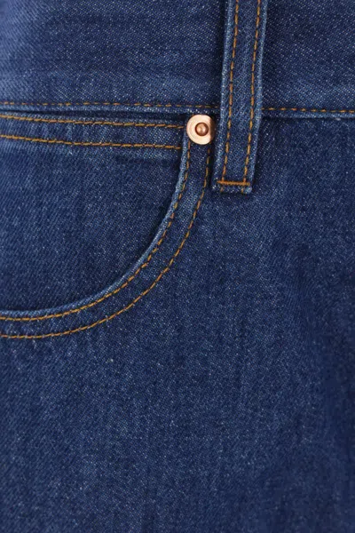 Gucci Wide-leg Cotton Jeans In Blue