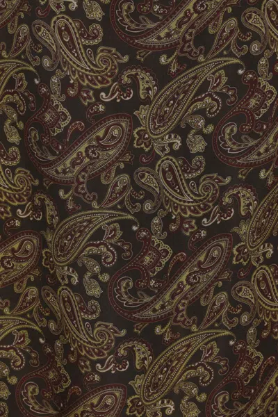Saint Laurent Paisley-print Silk Dress In Gray