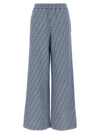 Fendi Women Ff Chambray Denim Pants