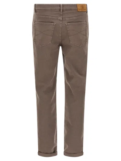 Brunello Cucinelli Garment-dyed Cotton Denim Jeans