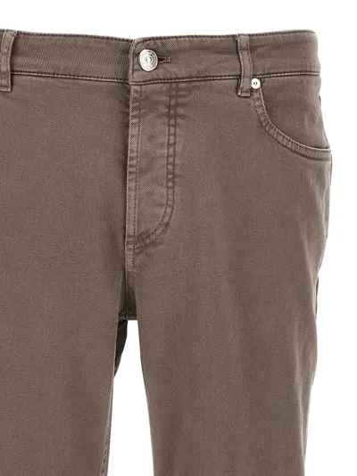 Brunello Cucinelli Garment-dyed Cotton Denim Jeans