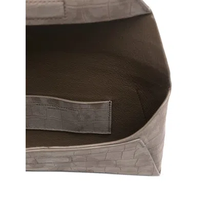 Brunello Cucinelli Crocodile-embossed Chain Clutch Bag