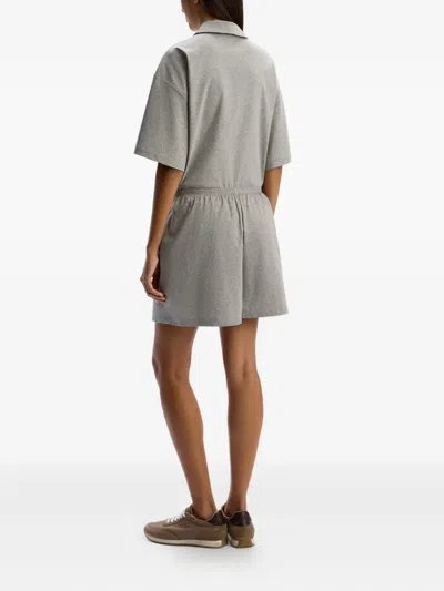 12 Storeez Cotton Button Shorts In Gray