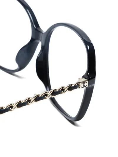 Pre-owned Chanel 2000s Chain-detail Square Glasses