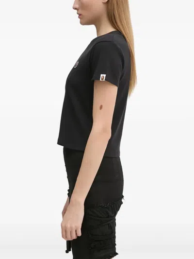 A Bathing Ape Logo-embroidered Cropped T-shirt