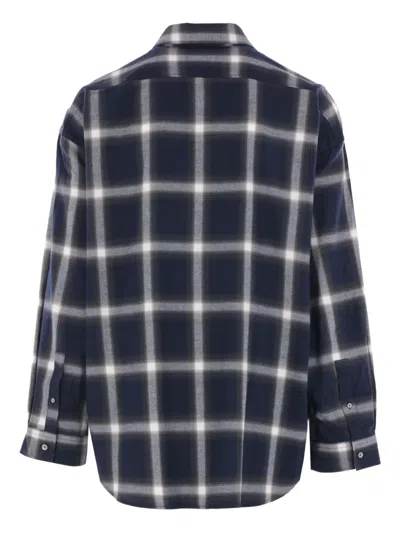 Acne Studios Checked Pattern Button-down Shirt In Blue