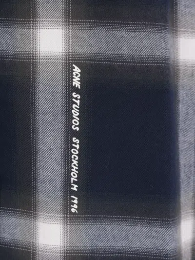 Acne Studios Checked Pattern Button-down Shirt In Blue
