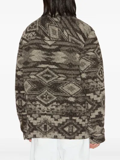 Isabel Marant Kervon Jacket Dark Brown In Gray