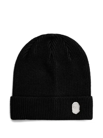 A Bathing Ape Ribbed-knit Logo Beanie