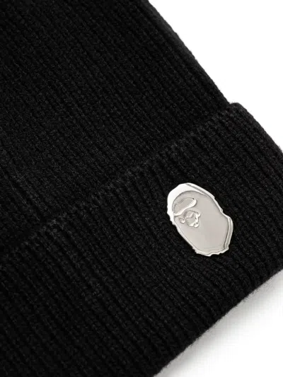 A Bathing Ape Ribbed-knit Logo Beanie