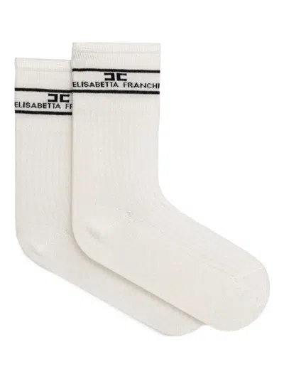 Elisabetta Franchi Logo-detail Cotton-blend Socks