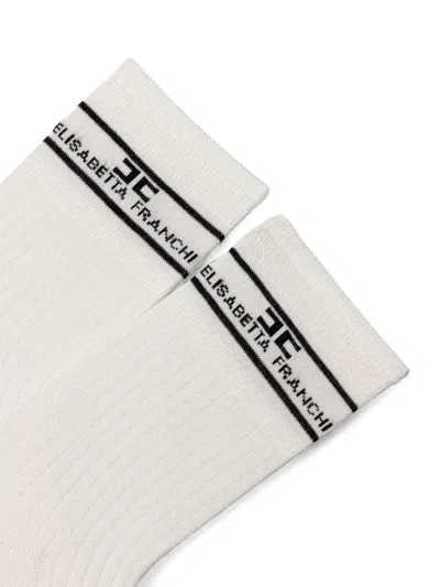 Elisabetta Franchi Logo-detail Cotton-blend Socks
