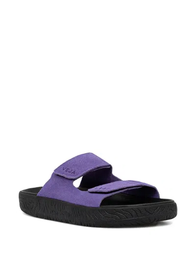 Veja Double-strap Suede Slides