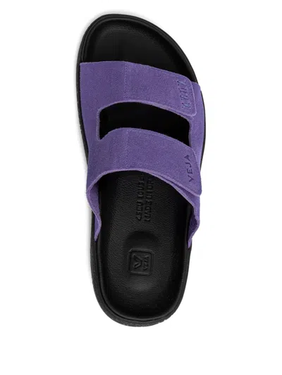 Veja Double-strap Suede Slides