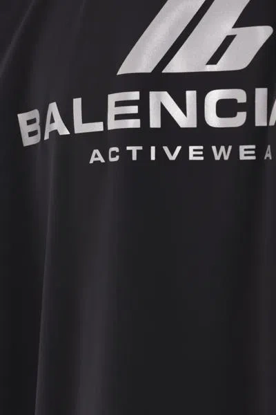 Balenciaga Women Shrunk Nylon Windbreaker In Black