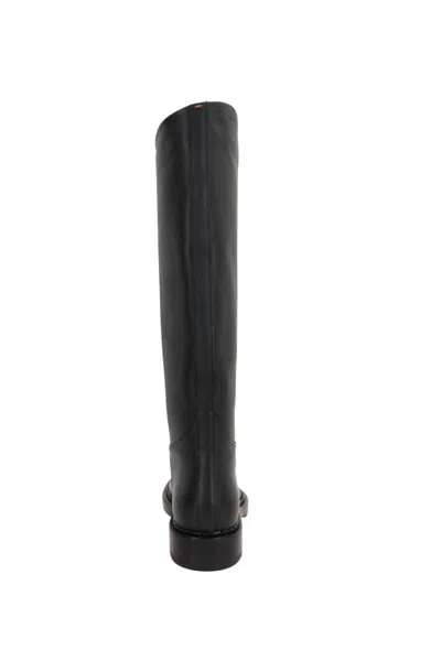 Santoni X 10 Corso Como Leather Boots In Black
