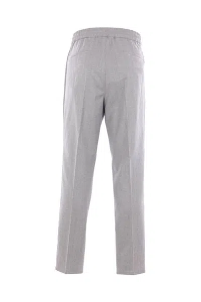 Brunello Cucinelli Grey Wool Pants In Gray