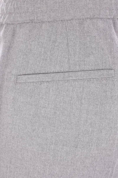 Brunello Cucinelli Grey Wool Pants In Gray