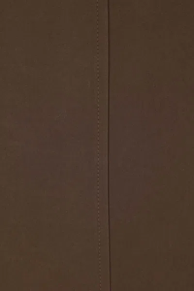 Burberry Cotton Cape With Traditional Check Lining In Brown