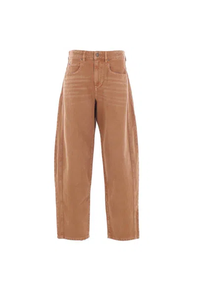 Isabel Marant Straight Trousers Featuring Pockets In Brown