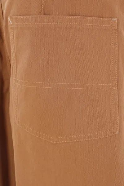 Isabel Marant Button-fastening Cotton Trousers In Brown