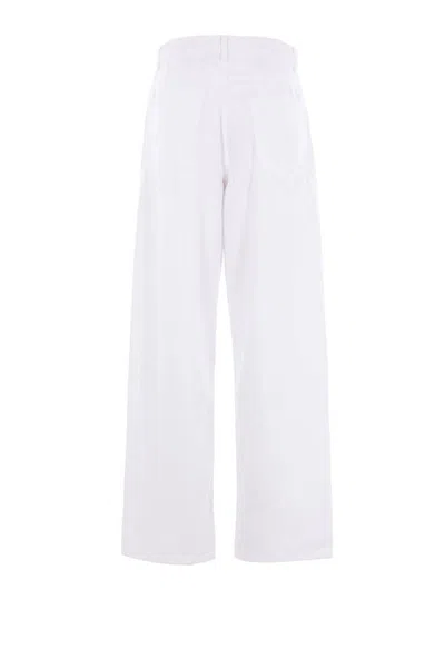 Rohe White Signature Baggy Fit Jeans In White