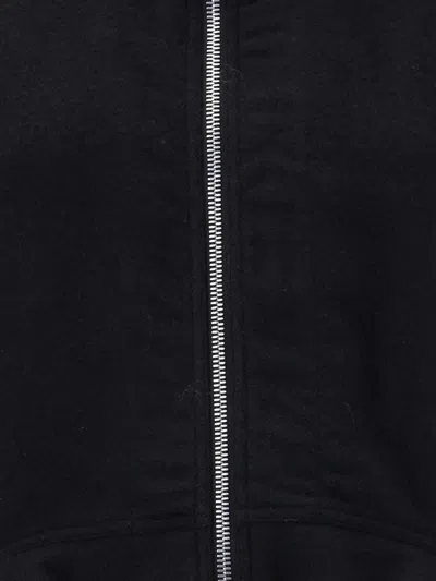 Rick Owens High Collar Wool Jacket In Black