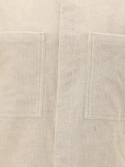 Rick Owens Corduroy Shirt In Neutral