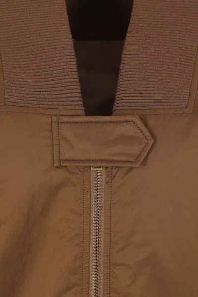 Chloé Zip-front Bomber Jacket In Brown