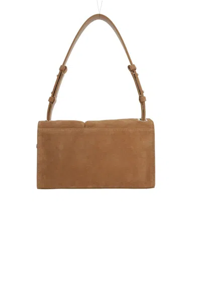 Christian Louboutin Baggy Small Shoulder Bag In Suede In Neutral