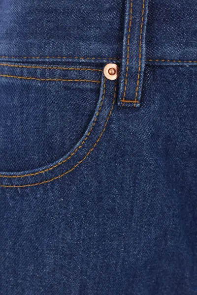 Gucci Wide-leg Cotton Jeans In Blue