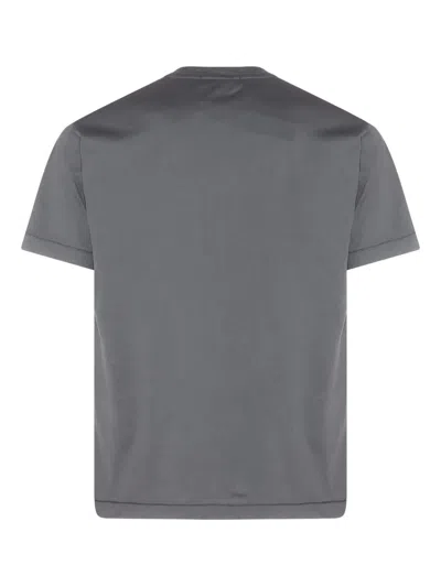Stone Island Slim Fit Cotton Jersey T-shirt With Compass Patch Clothing In Gray