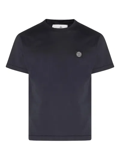 Stone Island Crew Neck Short Sleeves In Blue
