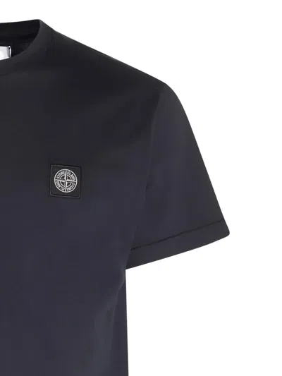 Stone Island Crew Neck Short Sleeves In Blue