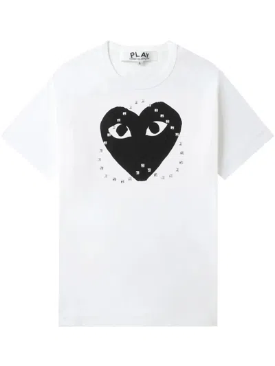Comme Des Garçons Play Unisex T-shirt Print Black X Studs Clothing