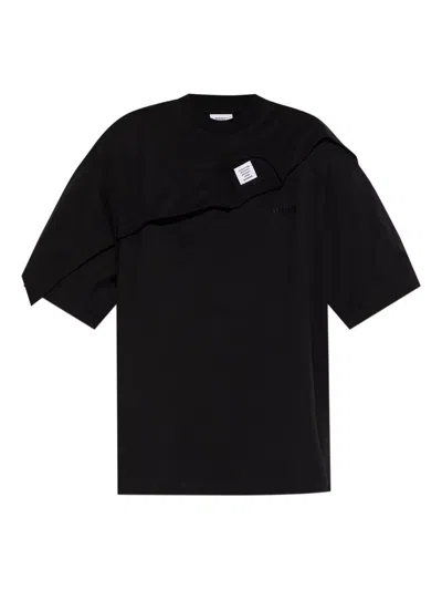 Vetements Layered-panel T-shirt In Black
