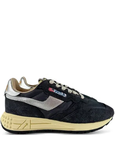 Autry Reelwind Low Woman Suedenil/net Shoes In Black