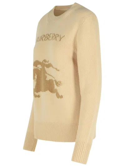Burberry Beige Wool Sweater In Brown