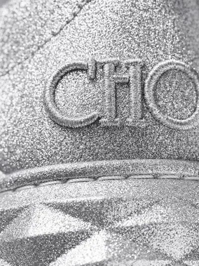 Jimmy Choo Low Top Leather Sneakers With Metallic Heel
