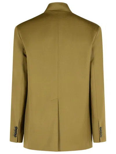 Attico The  Green Virgin Wool Blazer In Green
