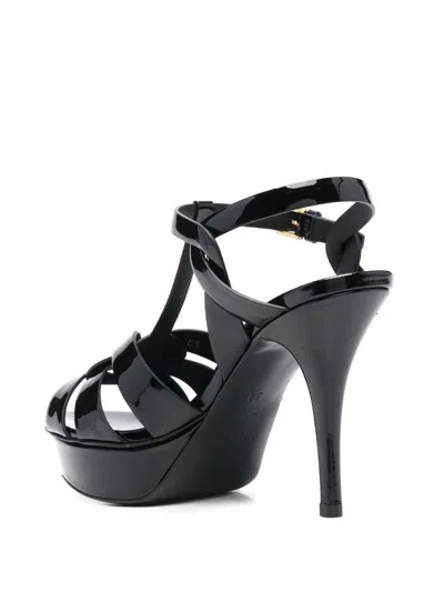 Saint Laurent Tribute Platform Sandals In Smooth Leather Shoes