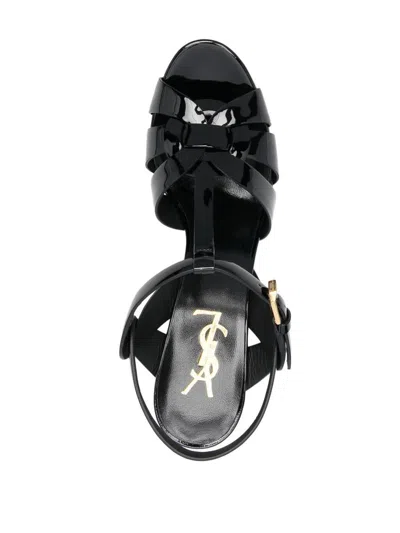 Saint Laurent Tribute Platform Sandals In Smooth Leather Shoes