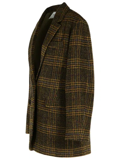 Isabel Marant Étoile 'gesina' Khaki Virgin Wool Blazer In Multi