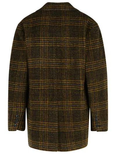 Isabel Marant Étoile 'gesina' Khaki Virgin Wool Blazer In Multi